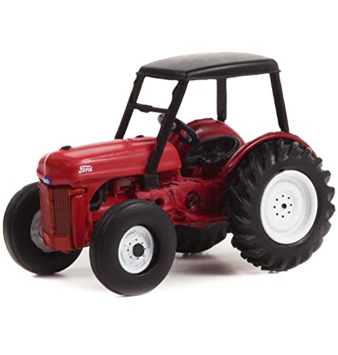 1946 Tractor 8N Rojo con Techo Negro 1/64 Diecast miniatura 2