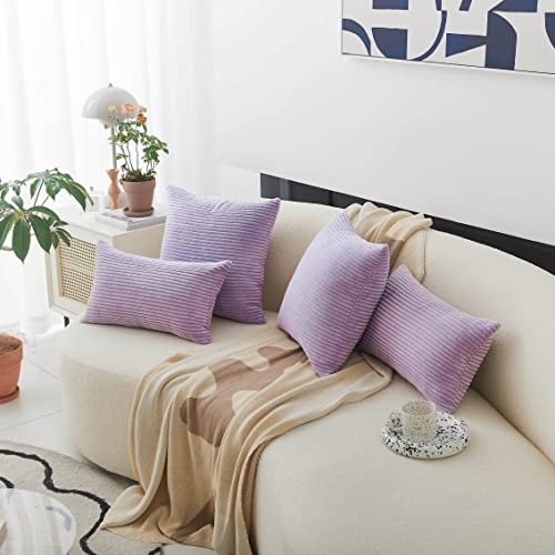 image for Home Brilliant Lavender Pillow Covers 12x20 Set of 2 Purple Throw Pill