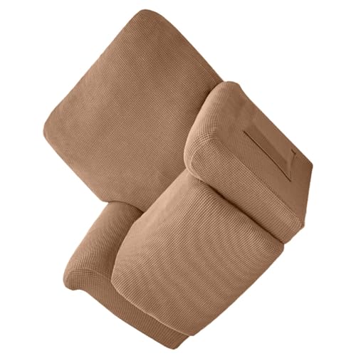 Uonlytech Funda Elástica para Sillón de Masaje en Tejido Polar Cepillado, Color Camel, Tamaño, Protector Antideslizante para Muebles, Funda Cómoda y Fácil de Lavar para Hogar y Oficina