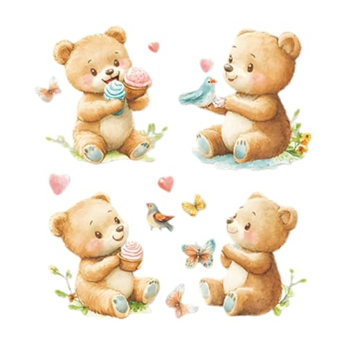 Vinilo decorativo para pared con oso para habitación infantil