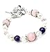 Juna Gems by Artsy Chicas Luna Love Fertility Bracelet for Hope & New Beginnings – Handmade Gemstone Jewelry for Love, Balance & Positive Energy (Rose Quartz, Moonstone, Amethyst)