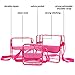 BAGAIL Clear Crossbody Bag Stadium Approved 3 Sizes Cross-Body Shoulder Messenger Bag with Adjustable Strap (Fuchsia, Small:8x8x3 inch)