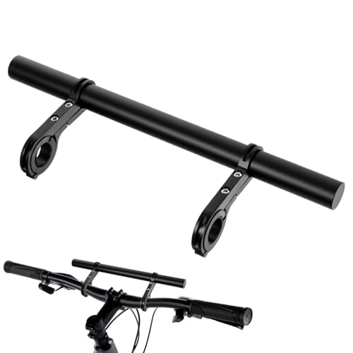 Bike Double Handlebar Extender 11.8(30 cm) Super Long Aluminum Alloy Cross Bar Bicycle Handlebar Bracket Accessories for Bike Mounting Extender Bars Motorcycle Scooter Lights Phone Mount