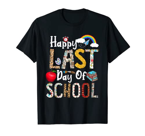 Happy last day of school matching teachers students graduate t-shirt
