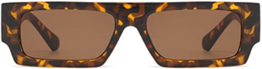 Vintage Rectangle Sunglasses for Men Women 90s Retro Fashion Glasses Square Shades