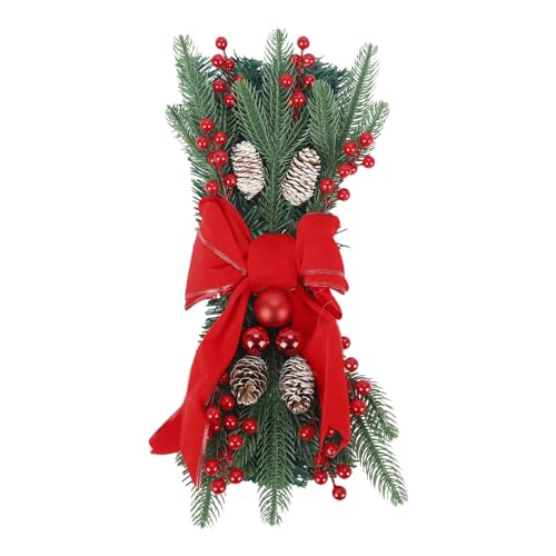 Couronnes de Noël pré-éclairées sans fil et ornements de porte