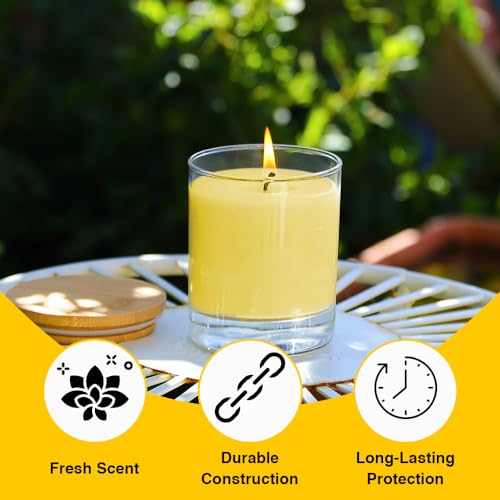 ANGIX 4 x Citronella Candles in Glass Jar Holders Ideal for Mosquito, Fly Insect & Bugs Repellent Long-Lasting Outdoor Protection Candle Sets - Cosy Home Interiors ANGIX 4 x Citronella Candles in Glass Jar Holders Ideal for Mosquito, Fly Insect & Bugs Repellent Long-Lasting Outdoor Protection Candle Sets - Image 7