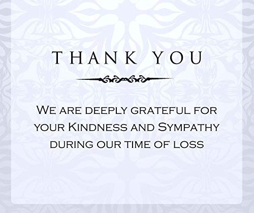 Elcer 20 Celebration of life Funeral thank you cards with envelopes Sympathy acknowledgment memorial Thank you Cards