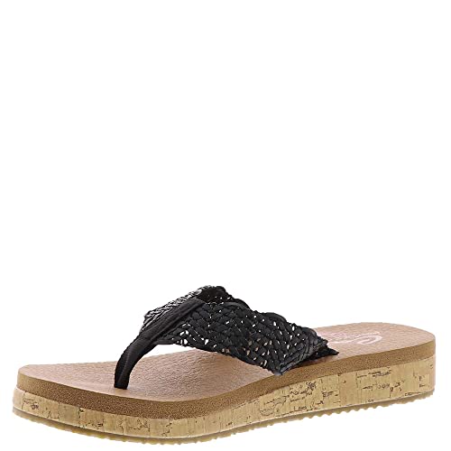 Skechers Skechers Cali Women's Sandcomber Flip Flop Sandal, Black, 11 M