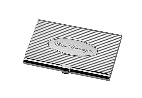 Personalized Custom Stainless Steel Silver Business Card Case Holder Engraved Free Monogrammed - Ships From USA