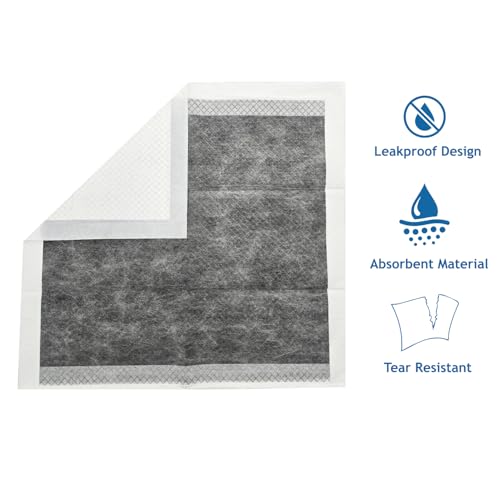 Image of Puppy Pee Pads, 22 x 22 Inch 100 Count, Charcoal Dog Wee Wee Training Pads, Leak-Proof Quick Absorb 6-Layer Design for Pet Potty Training, Ideal for Small Puppies, Cats, Rabbits, Guinea Pigs