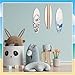 RattanView 3 Pieces Surfboard Wooden Beach Decor for Bedroom Surfboard Wall Decor Summer Wood Wall Hanging Sign for Tropical Bedroom Living Room Decoration (Ocean)