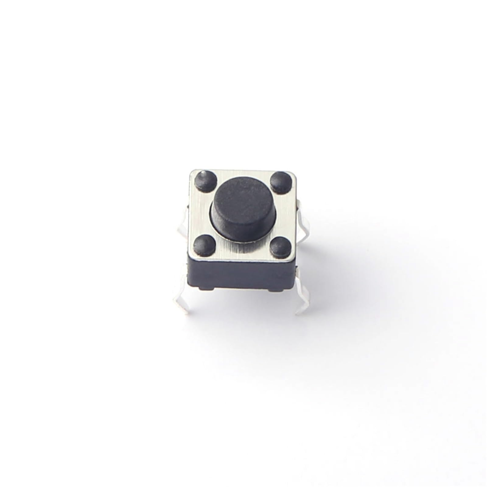 JFQOWCMP 10pcs Black Micro 4pin Tactile Tact Momentary Switch 6x6x5mm Reset Through-Hole Force 260gf Push Button Toy Switch Cap