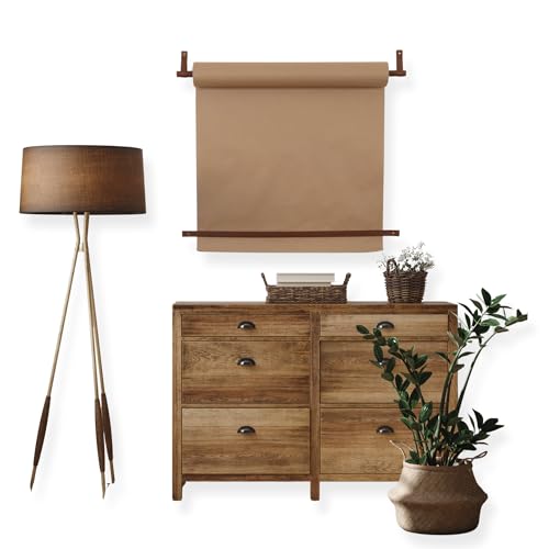 Wall Mounted Brown Butchers Paper Roll Holder