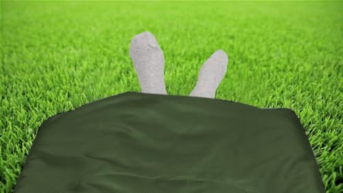 Bolsa de dormir para uso interior y exterior - Ideal para niños, adolescentes y adultos. Ultraligera y compacta (Verde OD - Cierre izquierdo) miniatura 6