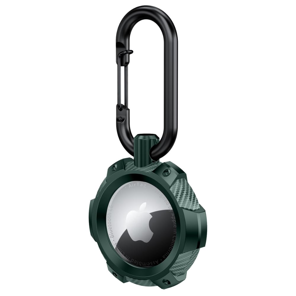 Cat - Armor Air Tag Case for Apple | Protective Cover for Airtag | Locator Tracker Anti-Lost Device Protection With Keychain | Rugged Design for Apple AirTags – Ultimate Security & Style (Green)-image-46