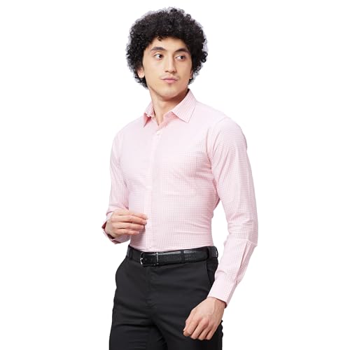 Image of Raymond Slim Fit Self Design Dark Maroon Shirt