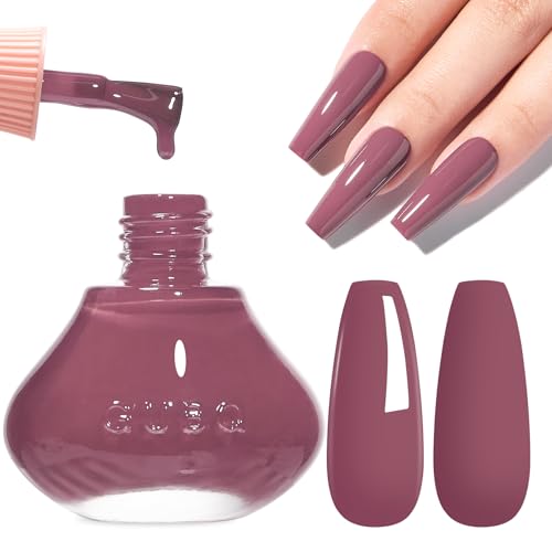 COSMOO 12ml Indian Rose Nail Polish, Rose Red Quick Dry Nail Lacquer for Nail Art Varnish, 0.41 fl oz