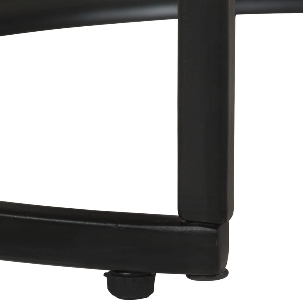 vidaXL 2X Madera Rugosa de Mango Mesas Apilables Auxiliar Consola Mesita Salón Lateral Té Café Sofá Sala de Estar Muebles Mobiliario