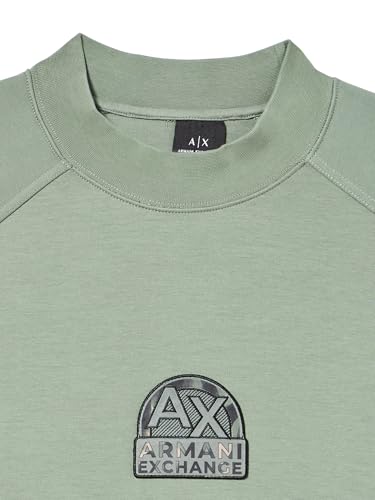 Armani Exchange Men's Bonded Stretch Cotton-Poly Semi Circle Logo Sweatshirt2