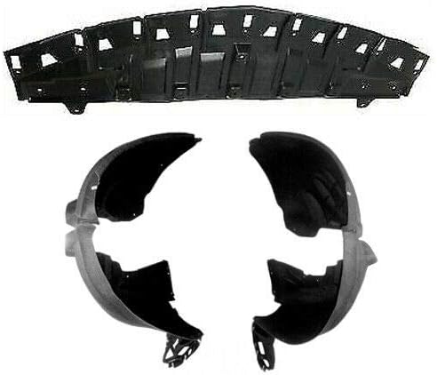 Parts N Go Fender Liner and Lower Engine Under Cover Set for 2016–2018 Chevrolet Malibu