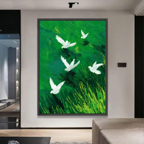 Affiches de colombes blanches en vol impression nature cadre