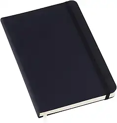Caderno de Anotações Tipo Moleskine 21x14cm SEM Pauta - Preto 1 Unidade