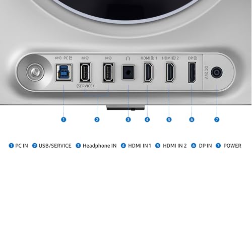 Samsung Odyssey G60SD OLED Gaming Monitor, 27 Zoll, Bildschirm mit OLED-Panel, 2.560 x 1.440 Pixel, Bildwiederholrate 360 Hz, Reaktionszeit 0,03 ms (G/G), AMD FreeSync Premium Pro, LS27DG600SUXEN