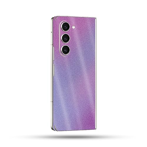 Image of MightySkins Glossy Glitter Skin Compatible with Samsung Galaxy Z Fold 5 Full Wrap - Purple Fog | Protective, Durable High-Gloss Glitter Finish | Easy to Apply & Change Styles | Made in The USA