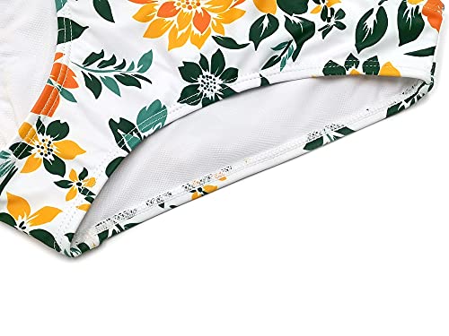 Image of SHEKINI Girls Floral Print Bathing Suits Ruffle Flounce Two Piece Swimsuits | Girls Bikini,Girls Bathing Suit,Swimsuits for Kids,Kids Bikini,Girls 2 Piece Swimsuit,Summer Hawaii Beach Swimwear,6-12 Years