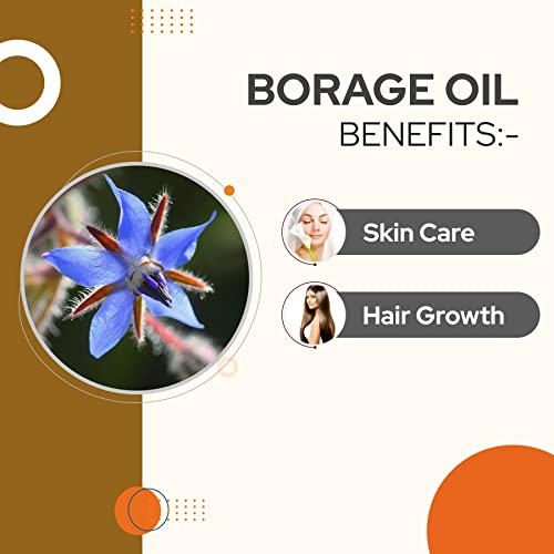 Image of Crysalis Borage (Borago Officinalis) Oil|100% Pure & Natural Undiluted Essential Oil Organic Standard For Skin, Hair Care| Restores Shine In Dull Hair, Fights Dry Skin Conditions 30ml