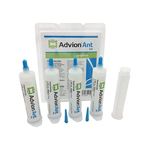 Advion Ant Gel Bait, 4 Tubes x 30-Grams, 1 Plunger and 2 Tips, Effective Ant Bait, Formulated with 0.05% Indoxacarb, Indoor and Outdoor Use, Ant Killer Gel for Control of Most Major Ant Species Cover