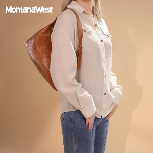 Image of Montana West MEDIUM Shoulder Purses for Women Crescent Hobo Bags Trendy Purses