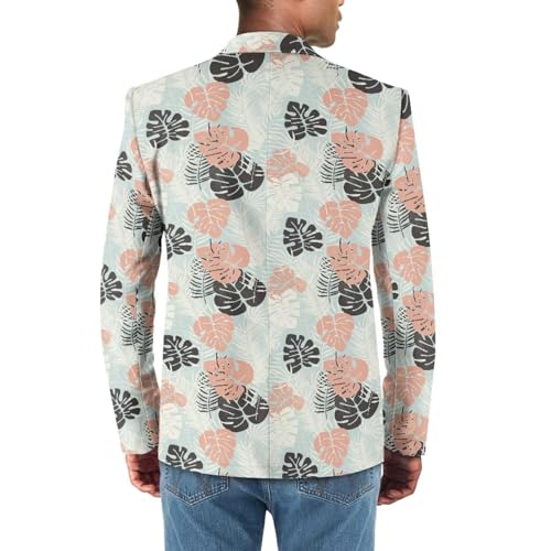 Men's Polynesian Sports Coat Casual Blazer Formal Suit Jacket Welt Pockets Tahitian Ethnic Tropical Island Pattern2