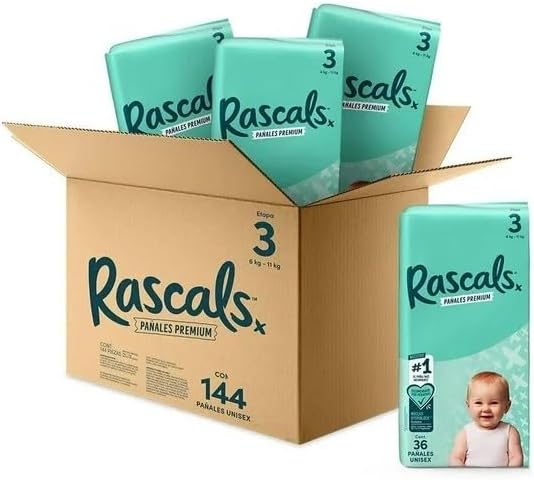 Rascal + Friends - Caja Pañales Premium desechables para bebé unisex ...