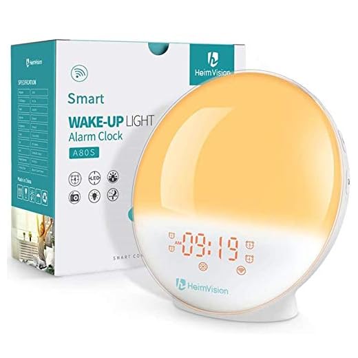 heimvision Sunrise Alarm Clock, Smart Wake up Light Work with Alexa, Sleep Aid Digital Alarm Clock with Sunset Simulation, Snooze/FM Radio /7 Natural Sounds and 4 Alarms Supported for Adults & Kids