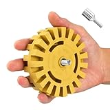 Nice2MiTu Decal Removal Eraser Wheel Tool Kit - 4 inch Rubber Power Drill Attachment for Removing Pinstripes, Stickers, Adhesive Vinyl Decals from Cars, Rvs, Boats and More