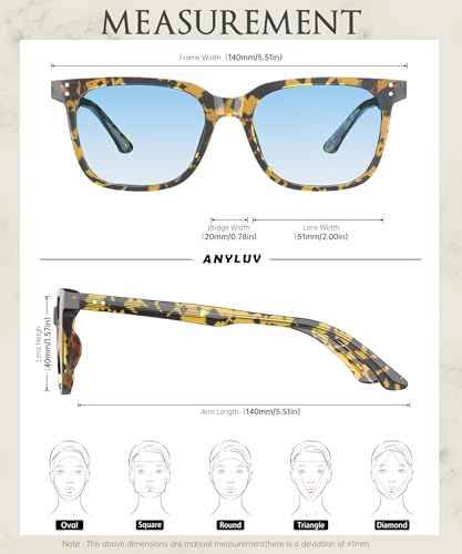 Image of ANYLUV Womens Sunglasses Polarized Sunglasses for Women, Trendy Woman Polarized Ultraviolet Protection Travel