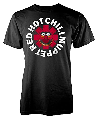 Red Hot Chili Muppets Animal Television Adult T Shirt Black - Les Beatles, Paul McCartney, John Lennon, RIngo Starr, George Harrison Red Hot Chili Muppets Animal Television Adult T Shirt Black