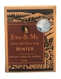 Ewe & Me WINTER Sheep Milk Soap Bar-4oz- All Natural, Handcrafted, Cold Process, No Chemicals, No Artificial Fragrances, Aromatherapy, Cleansing, Tallow