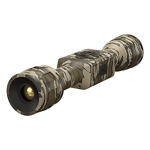 ATN MossyOak Thor LT Ultra Light Thermal Hunting Camouflage Scope w/ 60Hz Thermal Sensor, One Shot Zero, 10hrs+ Battery Power (160x120, 4-8x Bottomland) - theOpticGuru