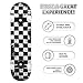 Nattork 31 Inch Complete Skateboard, Standard Skateboards Gift for Beginners, Wood 9 Layer Canadian Maple Trick Skate Boards for Boys Girls Youth Teens Checkerboard