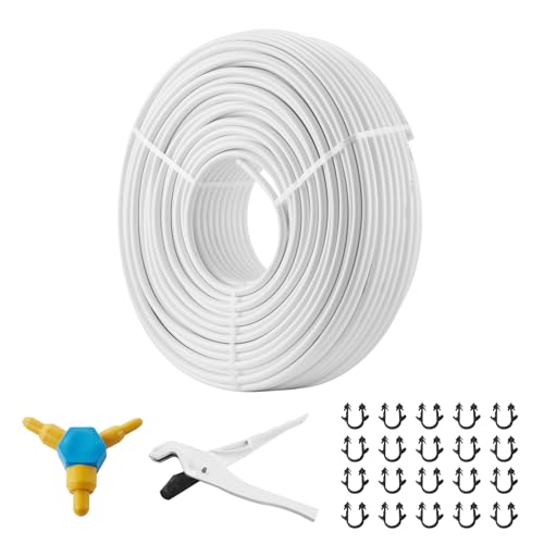 VEVOR Tubo PEX AL PEX para Calefacción por Suelo Radiante Rollo de 200m Tubo Compuesto de Aluminio y Plástico Φ 16mm Espesor de 2 mm con Barrera de Oxígeno para Gas, Agua Fría y Caliente de Hogar