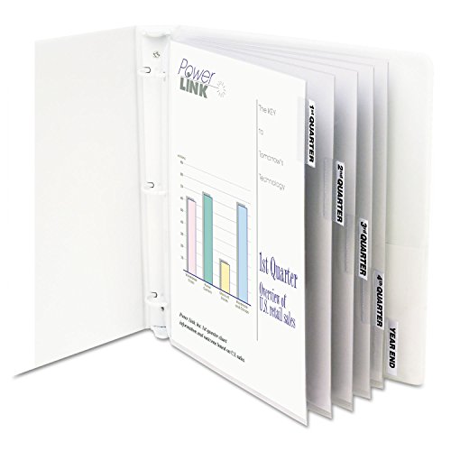 Sheet Protectors with Index Tabs, Heavy, Clear Tabs, 2", 11 x 8 1/2, 5/ST