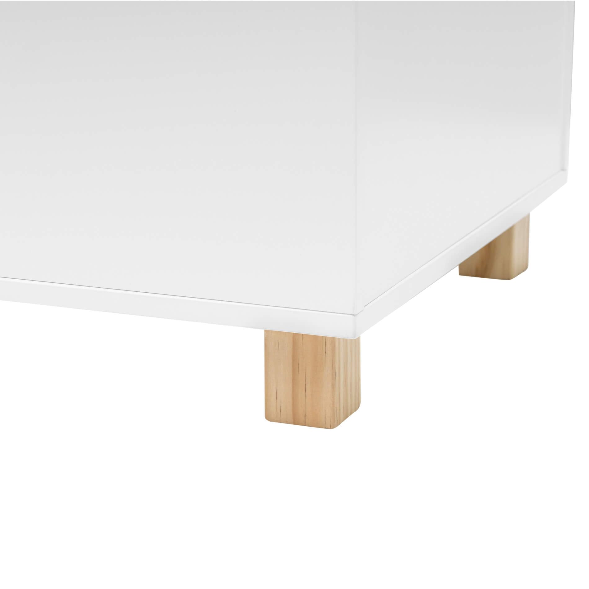 Rebecca Mobili Baule Portagiochi, Cassapanca Per Bambini, Bianco, MDF Pino, Con Coperchio Schienale, Per Cameretta - Misure HxLxP: 55 x 60 x 40 cm - Art. RE6844