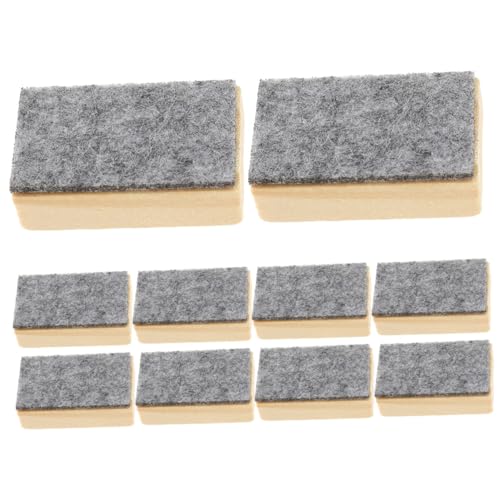 HOMOBABE 10 piezas Borradores de Pizarra de Fieltro Pequeño de Borrador Escolar de Madera Suave para Tiza Uso Aulas y Oficinas Limpieza Eficaz sin Polvo