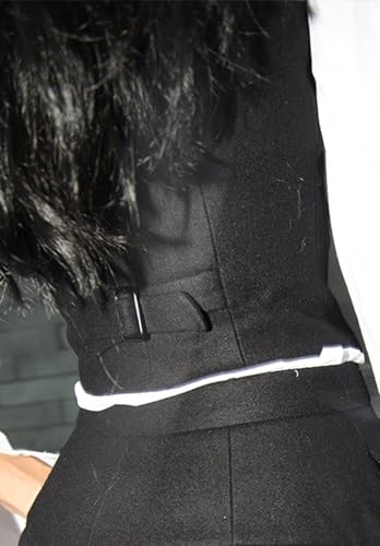 Women's Wool Blend Waistcoat V Neck Sleeveless Jacket Fully Lined Suit Vests3