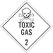 NMC DL133P10, DOT Placard Sign"Toxic Gas 2" (20 Packs of 10 pcs)