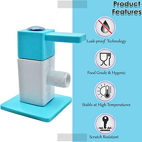 Image of BATH GURU Heavy Duty PVC Body Angle Valve Stop Cock for Bathroom Taps Wash Basin Geyser Connection with Wall Flange and 6 Months Warranty White Pack of 1