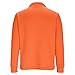 Mens Quarter Zip Pullover Casual Outdoor Stand Collar Pullover Mock Neck Long Sleeve Shirts Fashion Textured Tops, Orange, Large